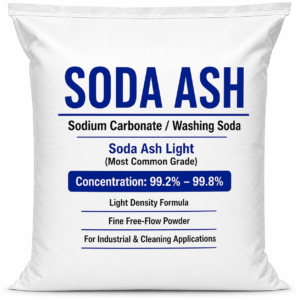 Industrial Soda Ash supplied by Ideal Afrique Ltd for glass manufacturing, water treatment, detergent production, textile processing, and chemical manufacturing applications in Kenya.