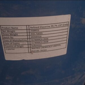 Refined glycerine supplied by System Star Industrial for cosmetics, pharmaceuticals, food processing, soaps, detergents, and personal care product manufacturing across Kenya, Uganda, and Tanzania.