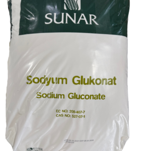 High-quality Sodium Gluconate (C₆H₁₁NaO₇) used for concrete admixtures, water treatment, chemical manufacturing, food processing, metal treatment, textile processing, and laboratory applications across Kenya, Uganda, and Tanzania, supplied by Ideal Afrique Ltd.