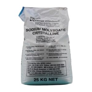 Sodium Molybdate white crystalline powder for agriculture, water treatment, corrosion inhibition, metal finishing, laboratories, and industrial applications in Kenya, Uganda, and Tanzania supplied by Ideal Afrique.