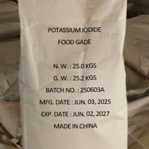 High-quality Potassium Iodide (KI) used for pharmaceutical manufacturing, laboratory analysis, food processing, animal nutrition, chemical manufacturing, scientific research, and industrial applications across Kenya, Uganda, and Tanzania, supplied by Ideal Afrique Ltd.