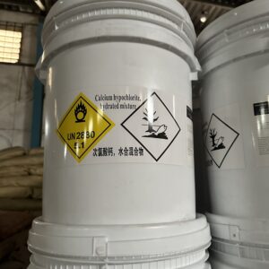 High-quality Calcium Hypochlorite used for drinking water treatment, swimming pool sanitation, wastewater treatment, industrial cleaning, food processing, and disinfection applications across Kenya, Uganda, and Tanzania, supplied by Ideal Afrique Ltd.